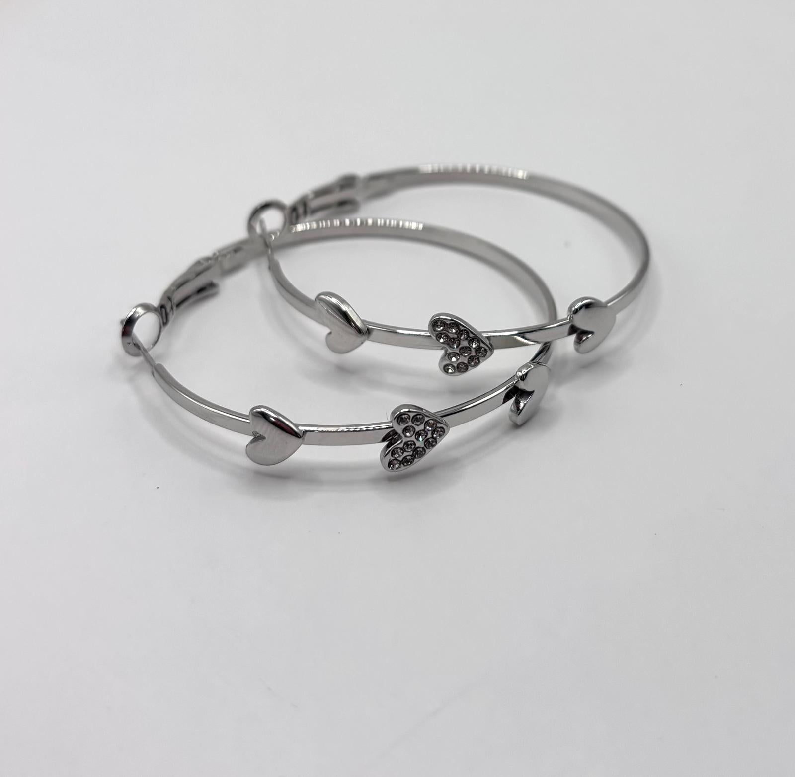 HOOP oorbellen collectie  stainless steel zilverkleur