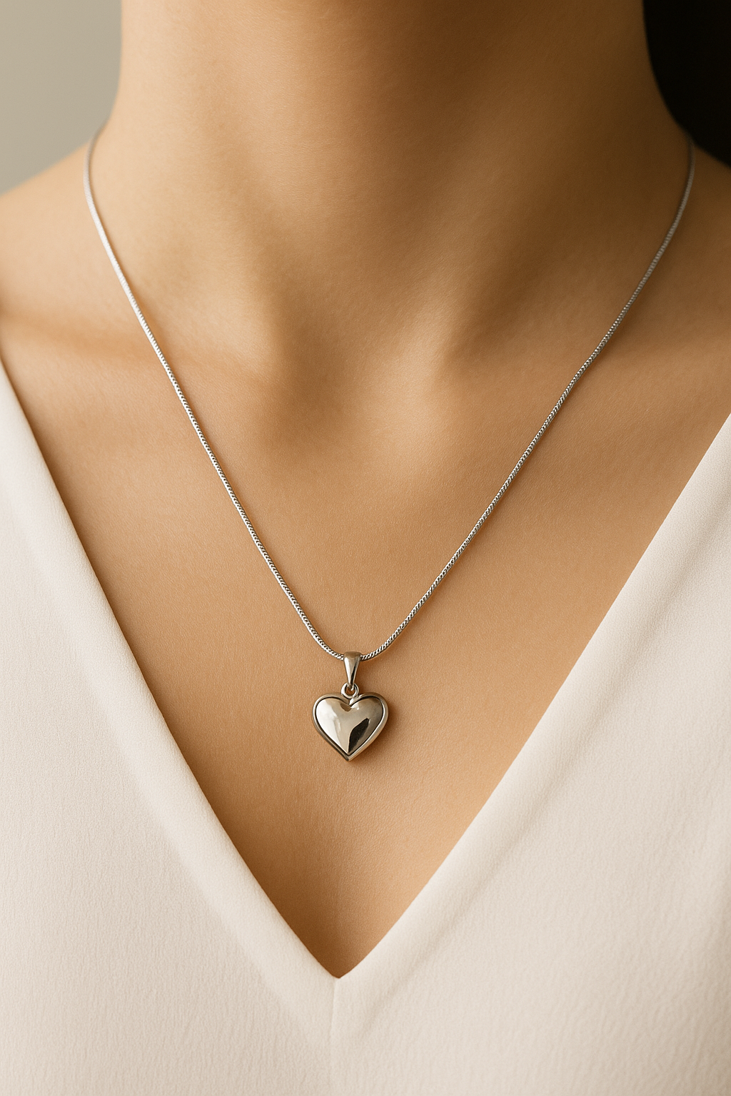 Love ketting met hanger zilverkleurige