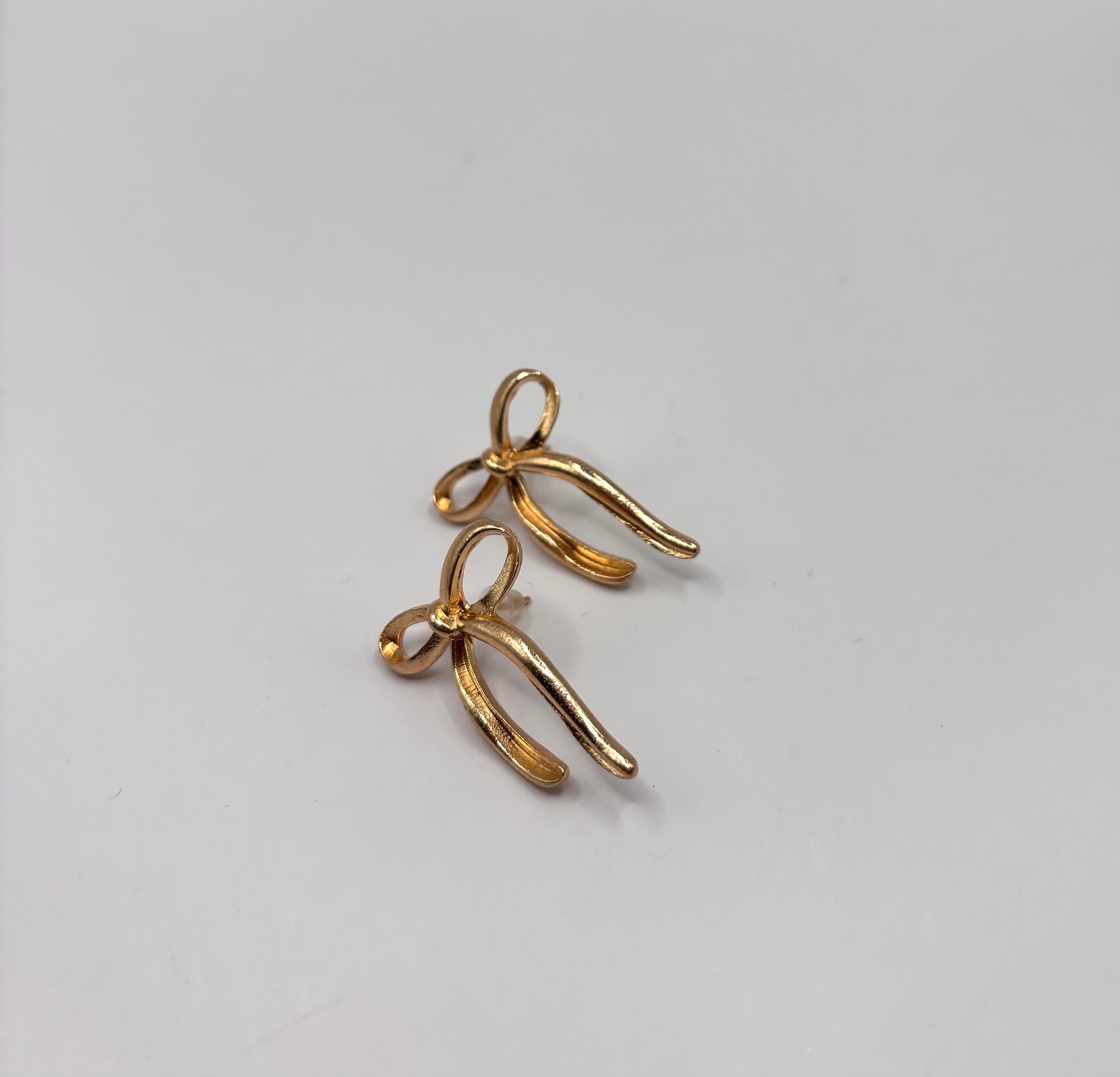 goudkleurige stik oorbellen-RK Sieraden