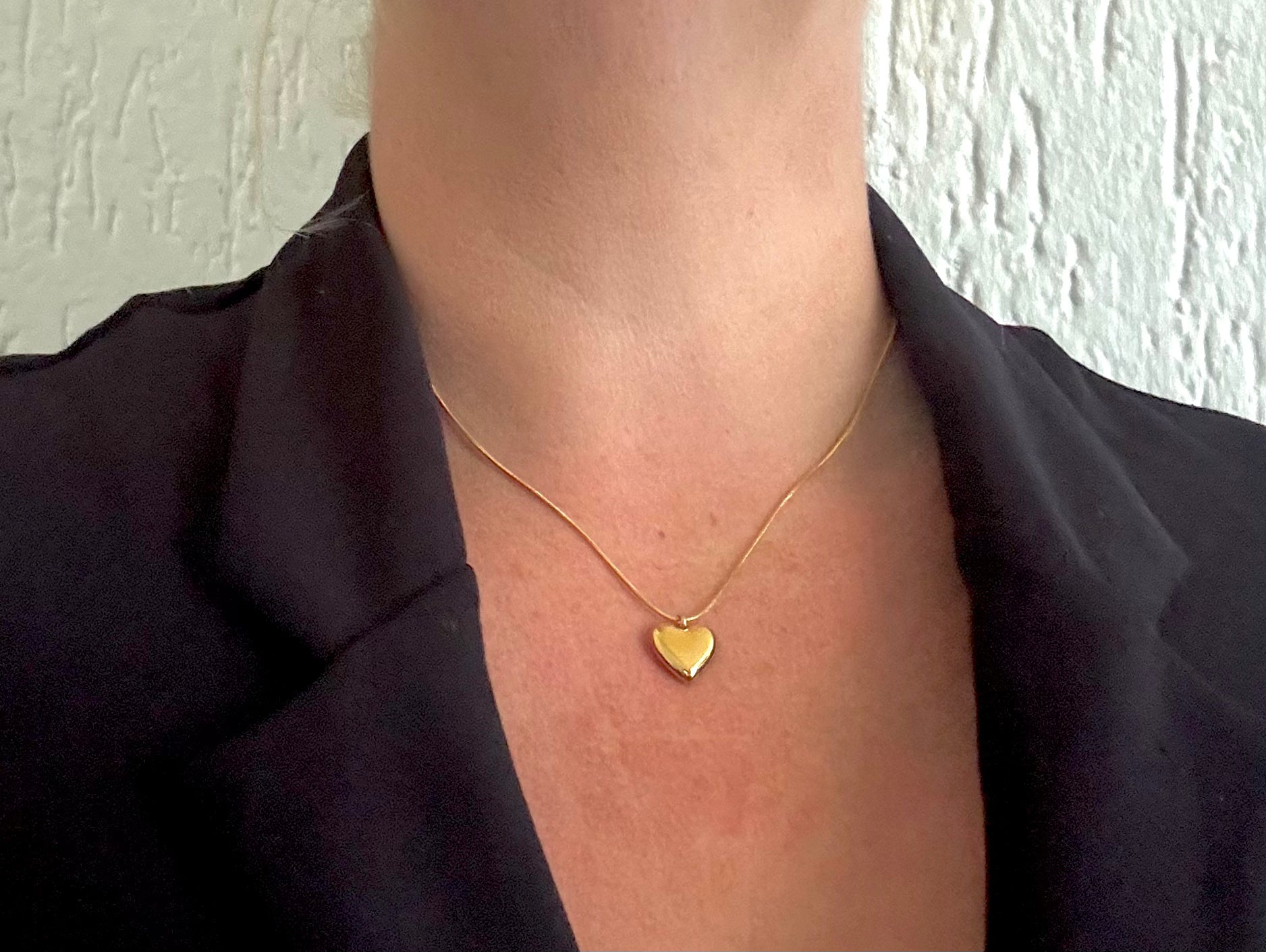 Ketting met Hartvormige hanger (goudkleur)