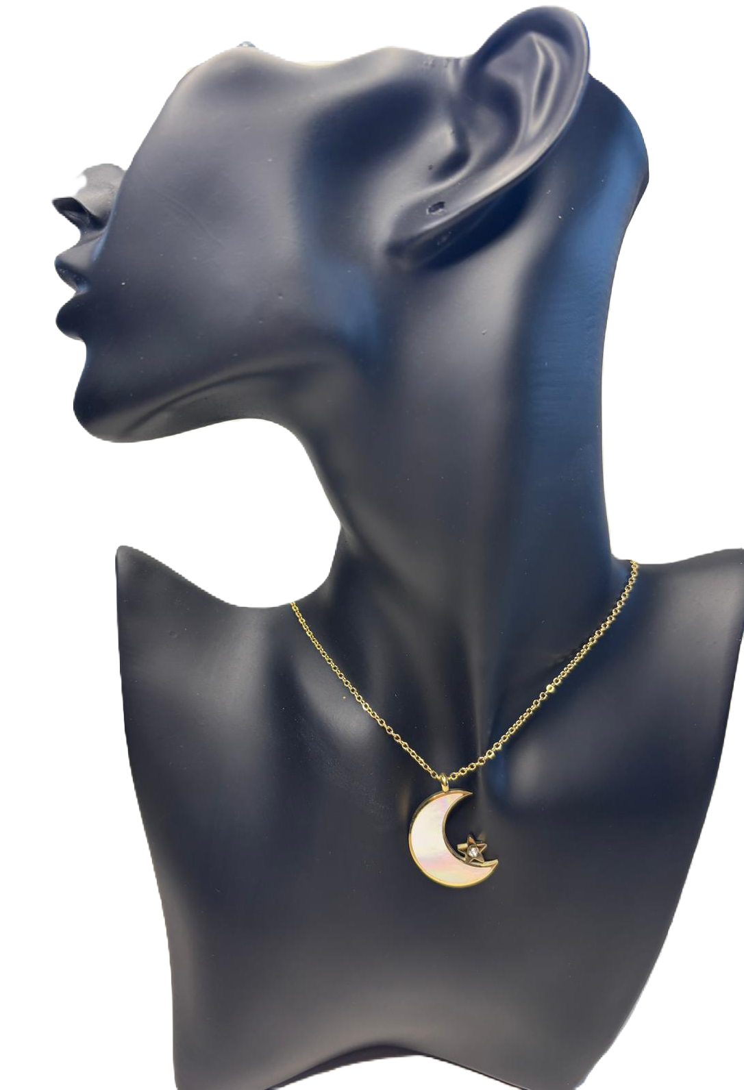 Goudkleurig ketting met maan hanger