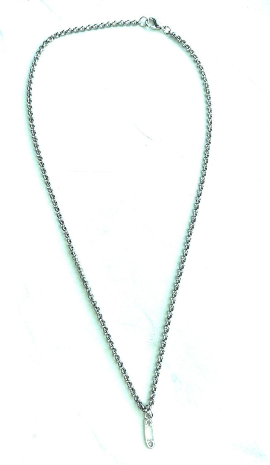 Trendy Ketting 45cm met Veiligheidsspeld Hanger - Statement Sieraden