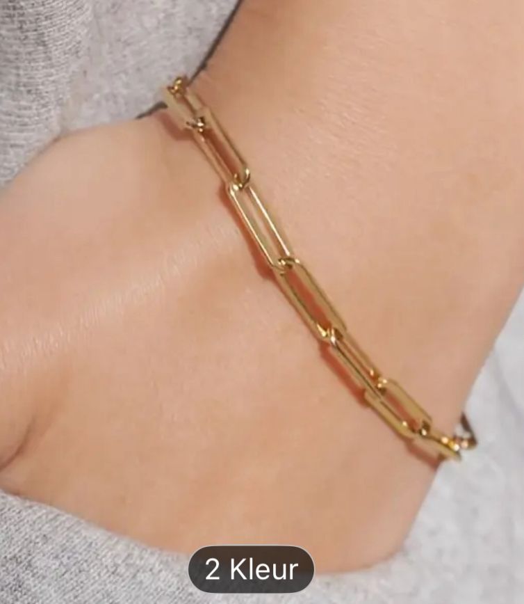 Basic schakelarmband Zilverkleur & Goudkleur