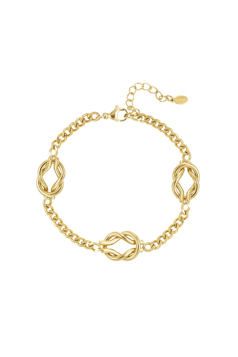 seop armband goudkleurig rvs