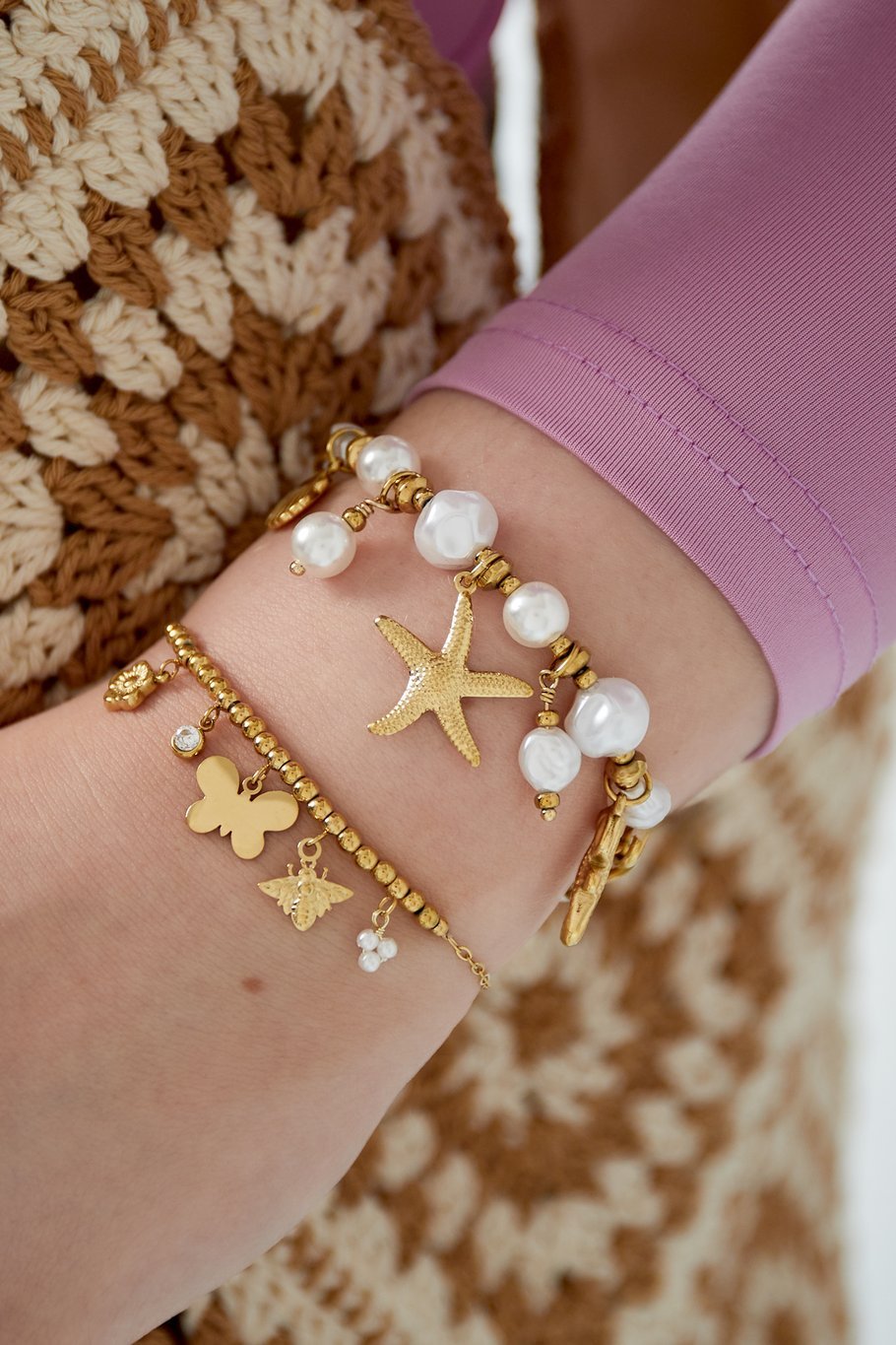 Ocean Armband Verkrijgbaar in Goudkleurig