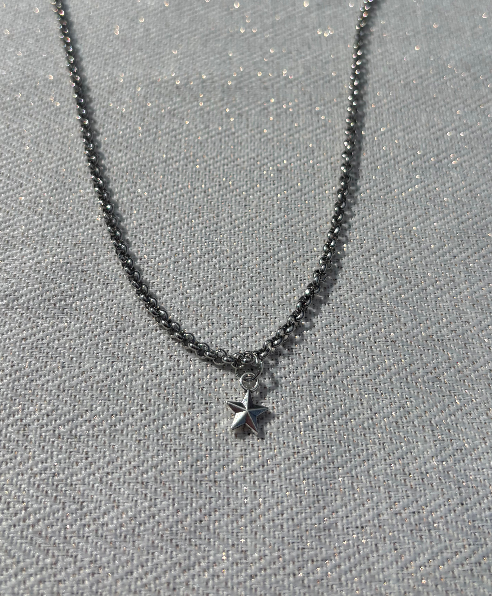 Ketting met Ster hanger Zilverkleurig 45cm lang