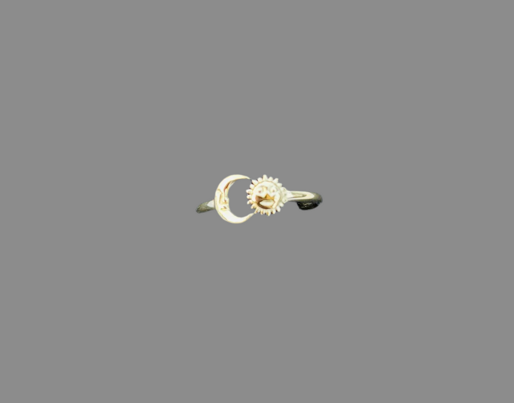 Moon/Sun Ring Goud