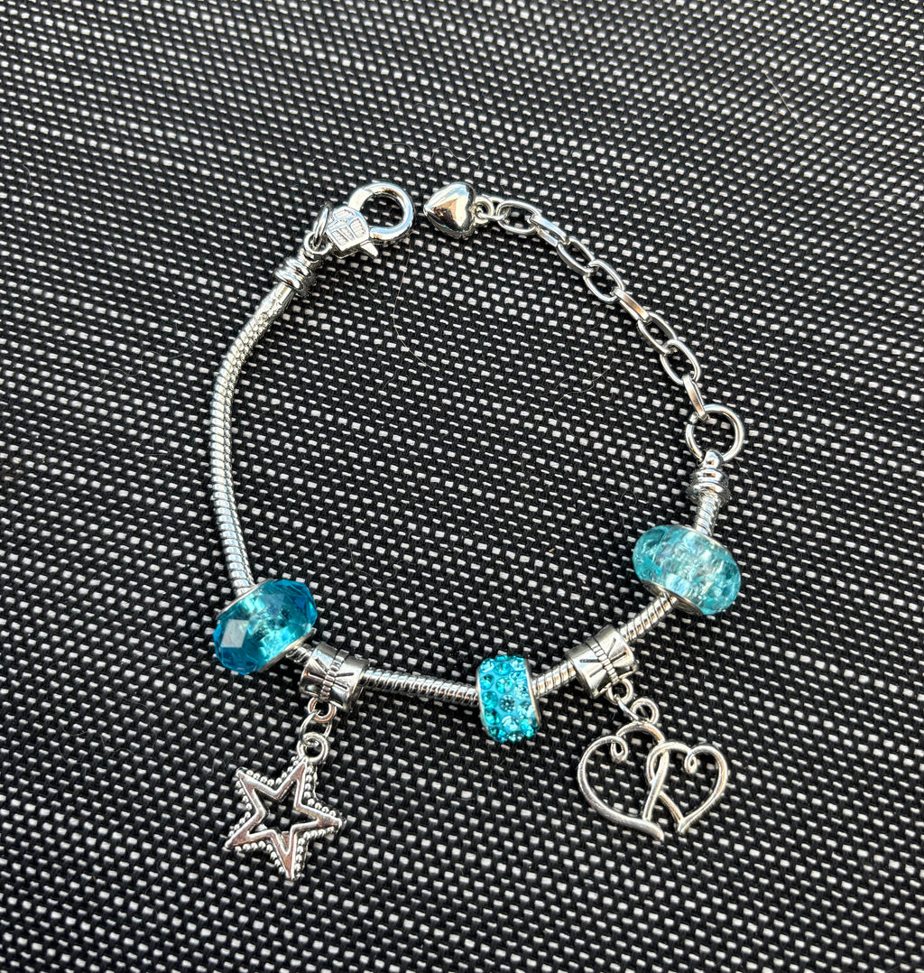 Bedelarmband Ster/Hart