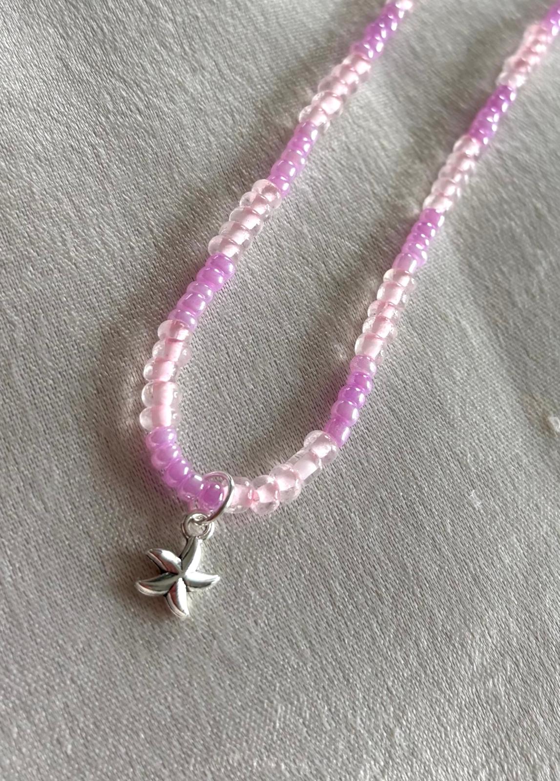 handgemaakte kralen ketting met hanger zeester