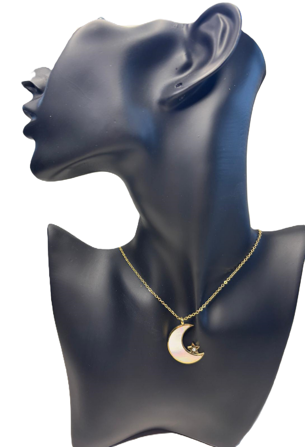 Goudkleurig ketting met maan hanger 