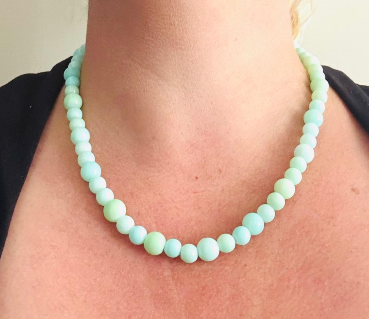 Green kralen ketting (rekbaar)