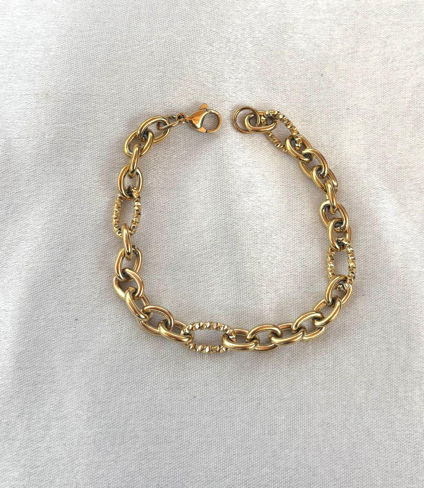 schakelarmband goudkleurig 
