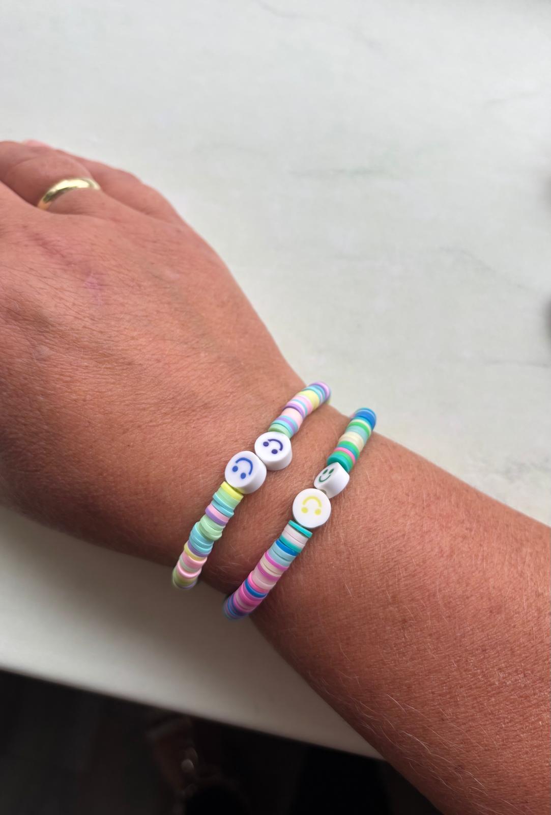 Smile Regenboog Armband 2 stuks