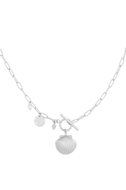 Bedelketting Schelp- Lange Halsketting RK Sieraden