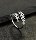 Blaadjes Ring Zilverkleur - Natuurlijke Dames Sieraden