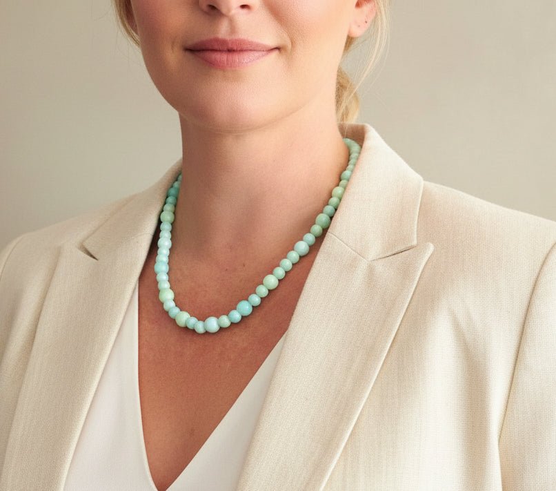 Green kralen ketting (rekbaar)