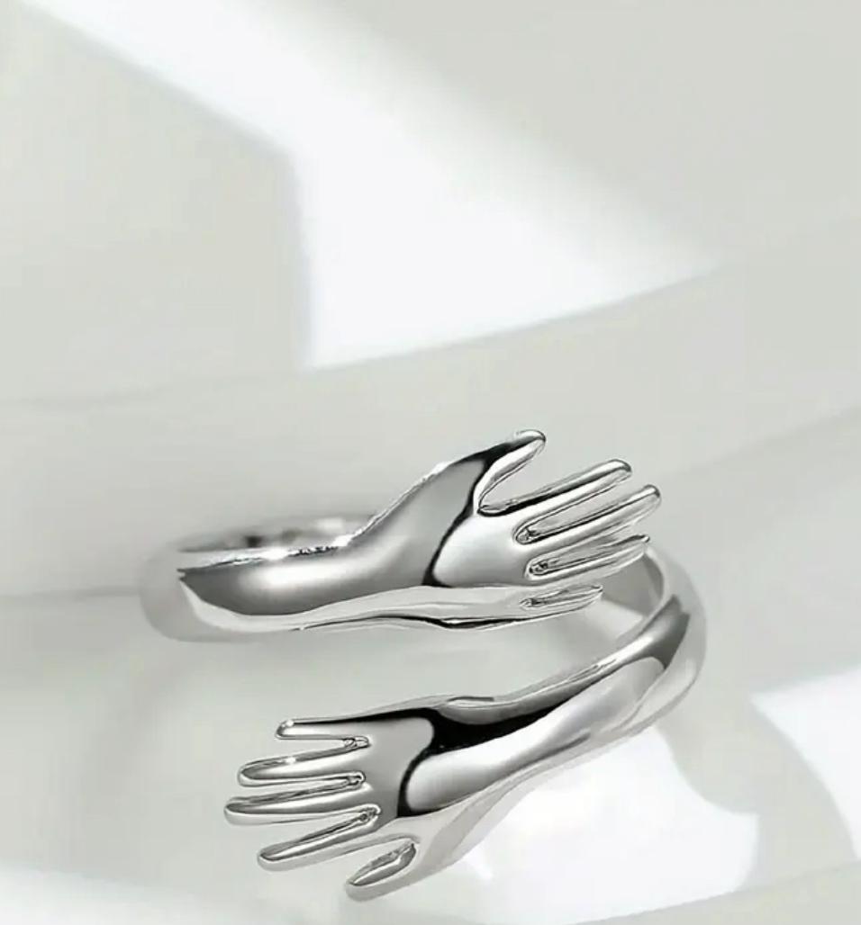 Omhelzing Ring (Verstelbaar) Zilverkleur & Goudkleur