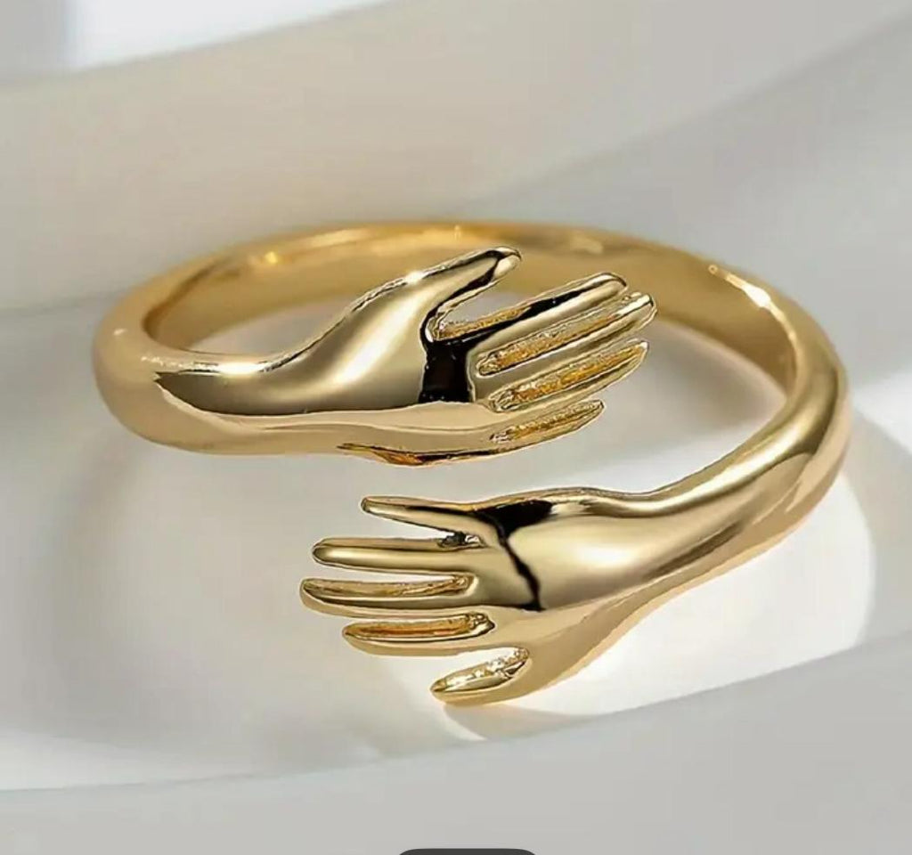 Omhelzing Ring (Verstelbaar) Zilverkleur & Goudkleur