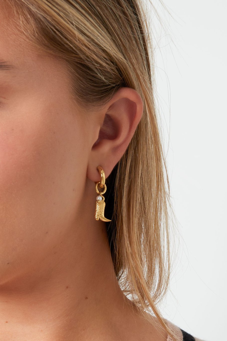 Stoere Oorbellen Cowboy Laarzen - Stainless Steel Zilver & Goudkleur