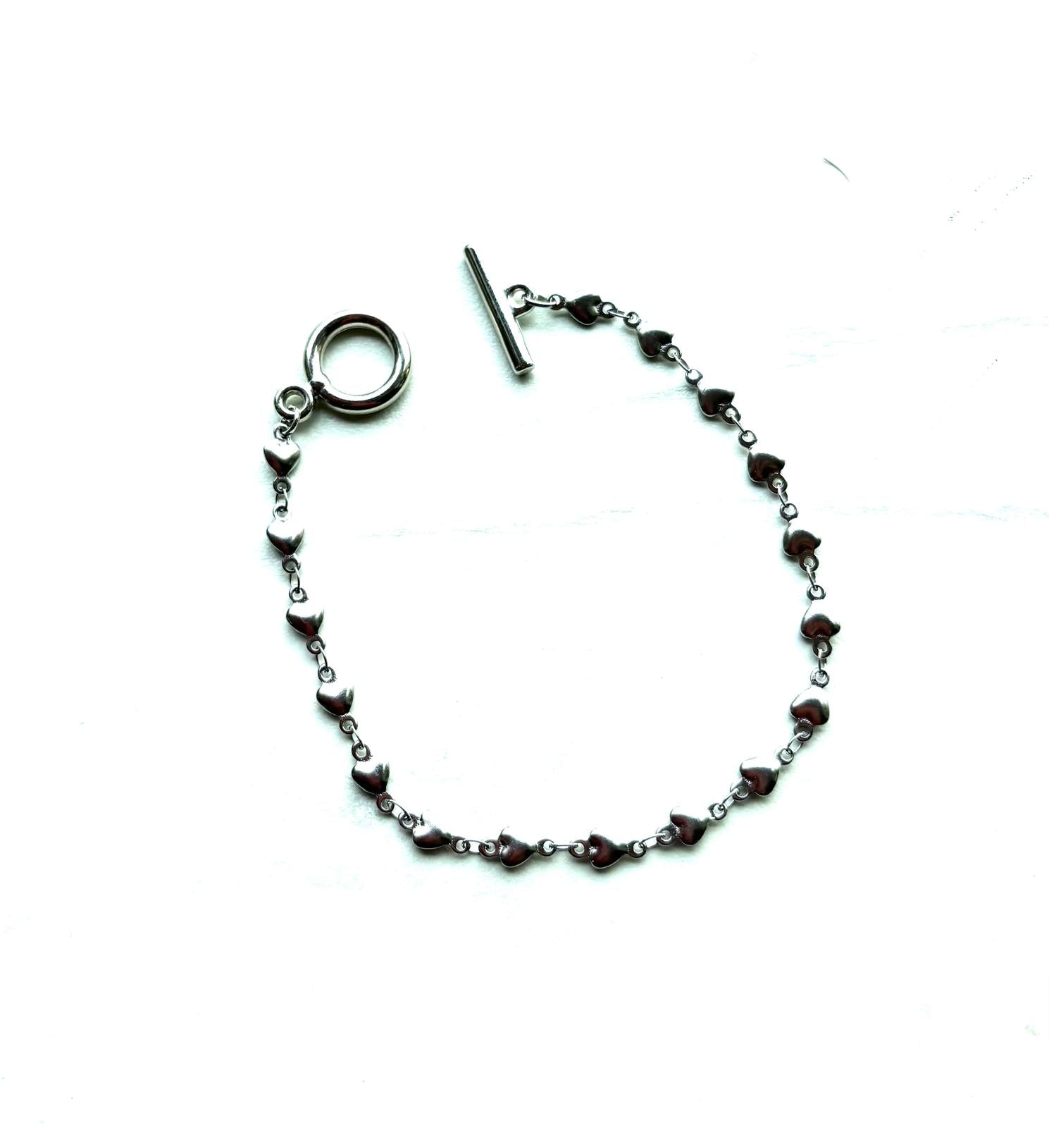 Romantische Armband 18cm met Hartjes en Ronde Sluiting - Liefde Sieraden